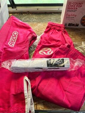 Revo Hot Pink Martial Arts Gi with White Belt